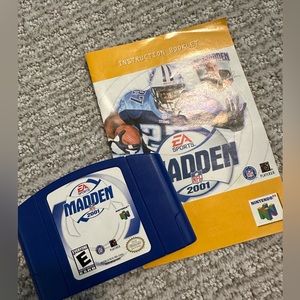 n64 nintendo madden 2001 video game